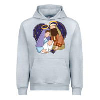 Heather Grey holy night jesus birth Urban Hoodie - Zillion Design Studio