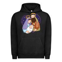 Pigment Black holy night jesus birth Urban Hoodie - Zillion Design Studio