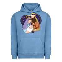 Pigment Pebble Blue holy night jesus birth Urban Hoodie - Zillion Design Studio
