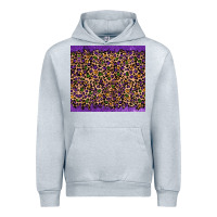 Heather Grey mardi gras leopard Urban Hoodie - RanaPortraitStore