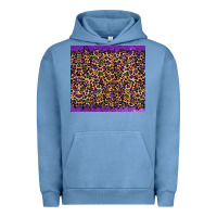 Pigment Pebble Blue mardi gras leopard Urban Hoodie - RanaPortraitStore