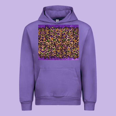 Urban Hoodie mardi gras leopard