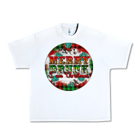 White Merry Drunk I'am Christmas Urban Heavy Tee - Artiststas
