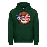 Forest Green land of the free usa because of the brave billie w Urban Hoodie - texasbilliewilder