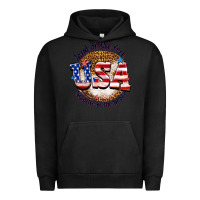 Pigment Black land of the free usa because of the brave billie w Urban Hoodie - texasbilliewilder