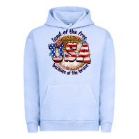 Pigment Grape Ice land of the free usa because of the brave billie w Urban Hoodie - texasbilliewilder