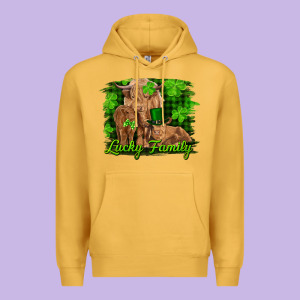 St Patrick's Day Lucky Cow Family Premium Hoodie Designed By Ranaportraitstore