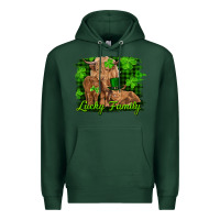 Sports Green st patrick's day lucky cow family Premium Hoodie - RanaPortraitStore