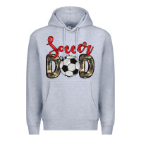 Heather Grey soccer dad Premium Hoodie - Zillion Design Studio