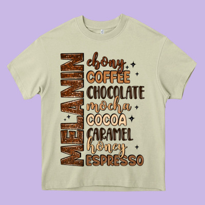 Melanin Shades Of Brown Heavy Core Tee Designed By Lillyallendesigns
