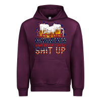 Mauve Wine lets get hammered Urban Hoodie - texasbilliewilder