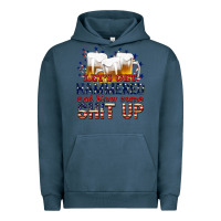 Pigment Midnight Navy lets get hammered Urban Hoodie - texasbilliewilder