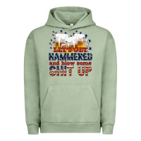 Pigment Oil Green lets get hammered Urban Hoodie - texasbilliewilder