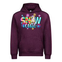 Mauve Wine snow cute with unicorn Urban Hoodie - Zillion Design Studio