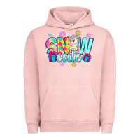 Pigment Salmon snow cute with unicorn Urban Hoodie - Zillion Design Studio