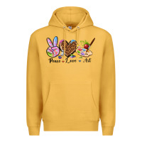 Peace Love Art Premium Hoodie | Teevron