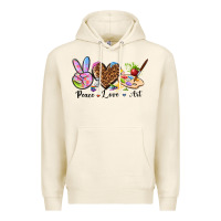 Tofu peace love art Premium Hoodie - texasbilliewilder