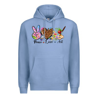 Colony Blue peace love art Premium Hoodie - texasbilliewilder