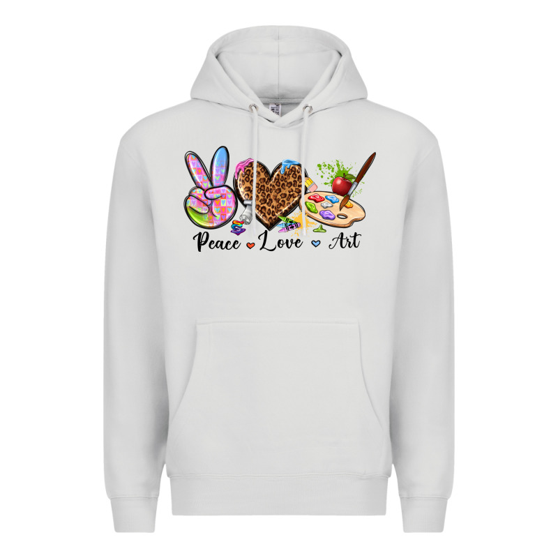 Peace Love Art Premium Hoodie by texasbilliewilder | Teevron