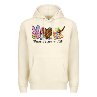 Sandshell peace love art Premium Hoodie - texasbilliewilder