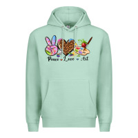 Seafoam peace love art Premium Hoodie - texasbilliewilder