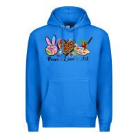 True Royal peace love art Premium Hoodie - texasbilliewilder