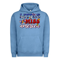 Pigment Pebble Blue little miss america Urban Hoodie - texasbilliewilder