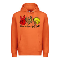 Carrot peace love softball Premium Hoodie - Zillion Design Studio