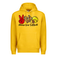 Lemon peace love softball Premium Hoodie - Zillion Design Studio
