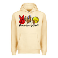 Pina Colada peace love softball Premium Hoodie - Zillion Design Studio