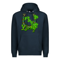 Navy lucky shamrock horseshoe Premium Hoodie - RanaPortraitStore