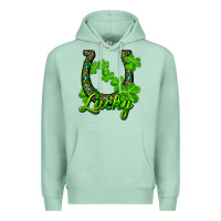 Seafoam lucky shamrock horseshoe Premium Hoodie - RanaPortraitStore