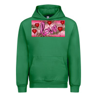 Emerald Valentine's Day Love Balloon Heart Balloons Urban Hoodie - RanaPortraitStore