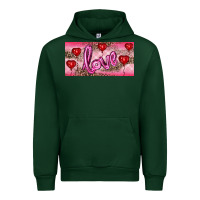 Forest Green Valentine's Day Love Balloon Heart Balloons Urban Hoodie - RanaPortraitStore