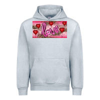 Heather Grey Valentine's Day Love Balloon Heart Balloons Urban Hoodie - RanaPortraitStore