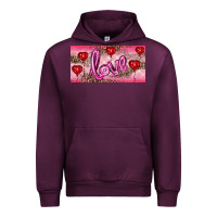 Mauve Wine Valentine's Day Love Balloon Heart Balloons Urban Hoodie - RanaPortraitStore