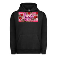 Pigment Black Valentine's Day Love Balloon Heart Balloons Urban Hoodie - RanaPortraitStore