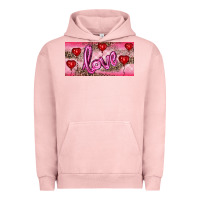 Pigment Salmon Valentine's Day Love Balloon Heart Balloons Urban Hoodie - RanaPortraitStore
