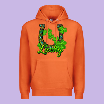 Lucky Shamrock Horseshoe Premium Hoodie Designed By Ranaportraitstore