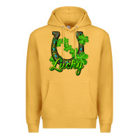 Mustard lucky shamrock horseshoe Premium Hoodie - RanaPortraitStore