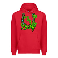 Red lucky shamrock horseshoe Premium Hoodie - RanaPortraitStore