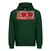 Forest Green Valentine's Day Xoxo Urban Hoodie - RanaPortraitStore
