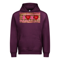 Mauve Wine Valentine's Day Xoxo Urban Hoodie - RanaPortraitStore
