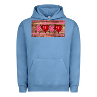 Pigment Pebble Blue Valentine's Day Xoxo Urban Hoodie - RanaPortraitStore