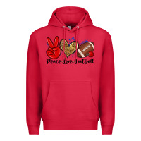 Cardinal peace love football Premium Hoodie - Zillion Design Studio
