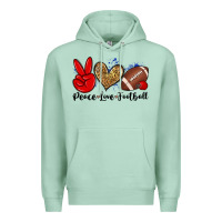 Seafoam peace love football Premium Hoodie - Zillion Design Studio