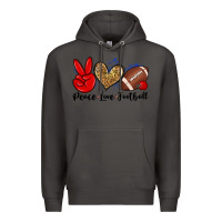 Smoke peace love football Premium Hoodie - Zillion Design Studio