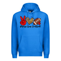 True Royal peace love football Premium Hoodie - Zillion Design Studio