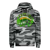 Slate Camo feeling lucky with rainbow Premium Hoodie - RanaPortraitStore