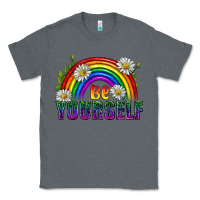 Charcoal Heather Be Yourself Pride Lgbtq Classic Tee - BundleAndBundleShop